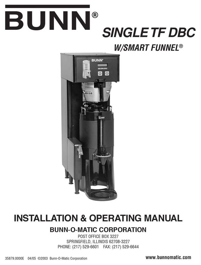 Bunn SINGLE TF DBC W/SMART FUNNEL Installation instructions