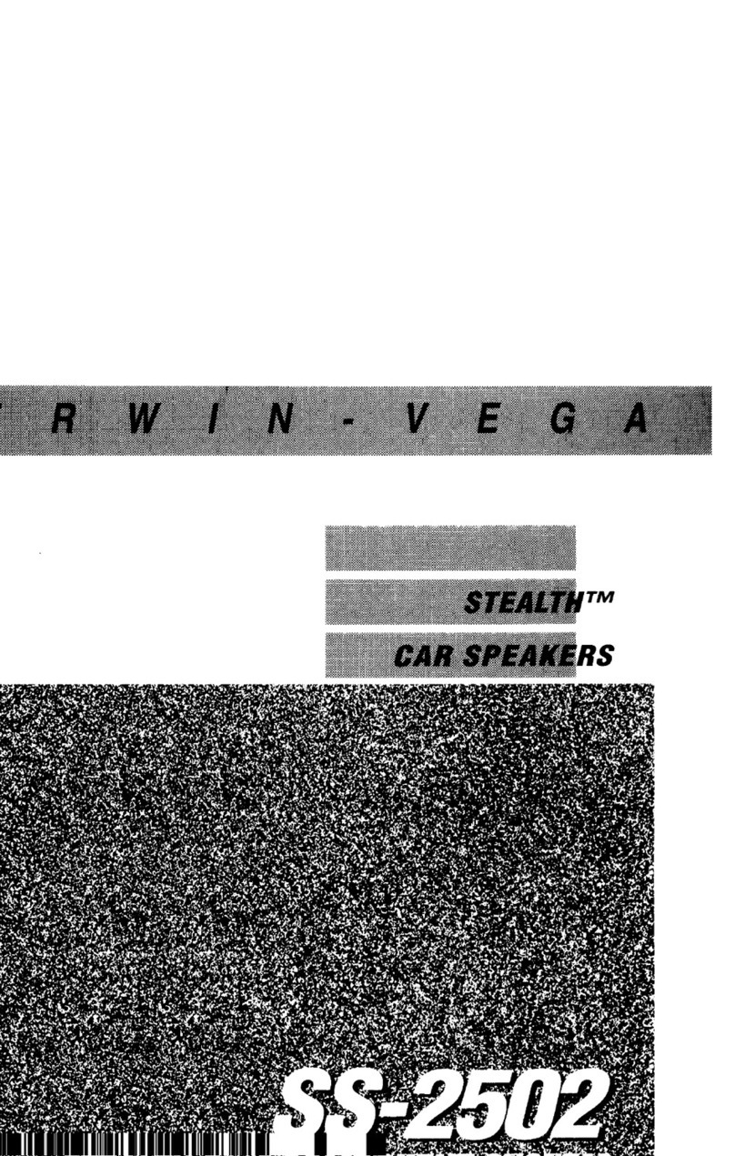 Cerwin-Vega SS-2502 Installation & operation Cerwin-Vega SS-2502 Installation & operation
