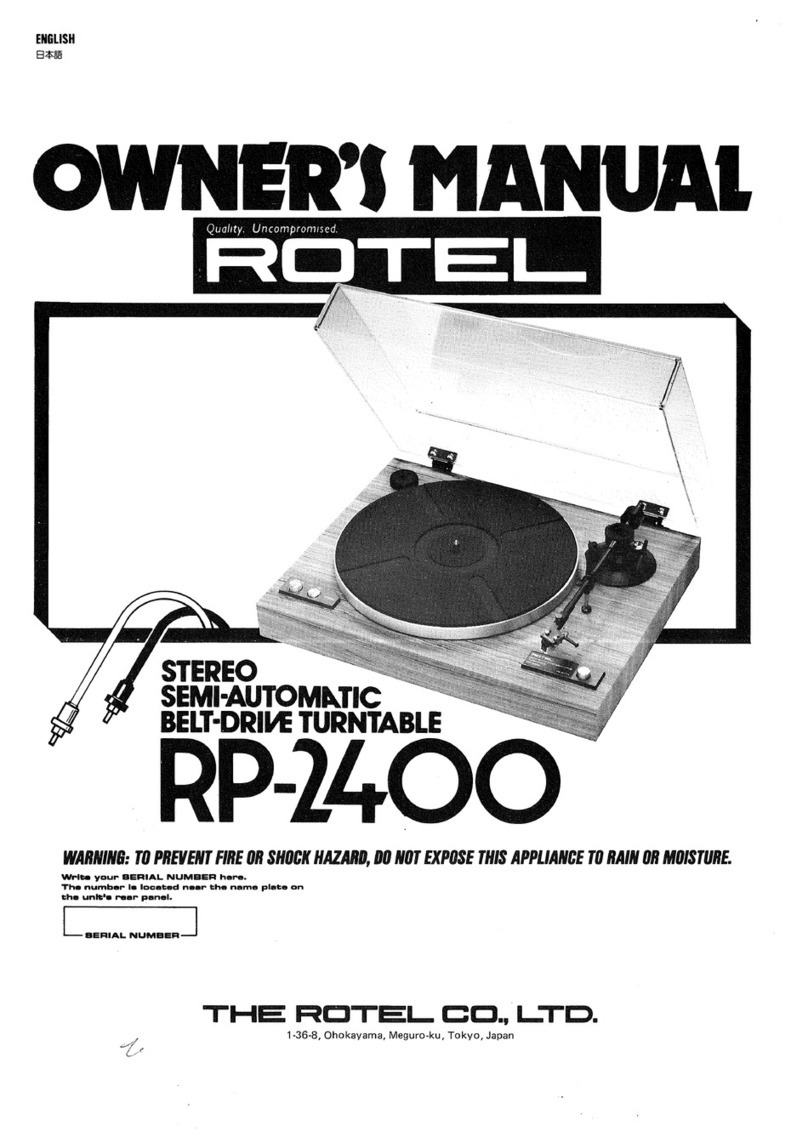 Rotel RP-2400 User manual