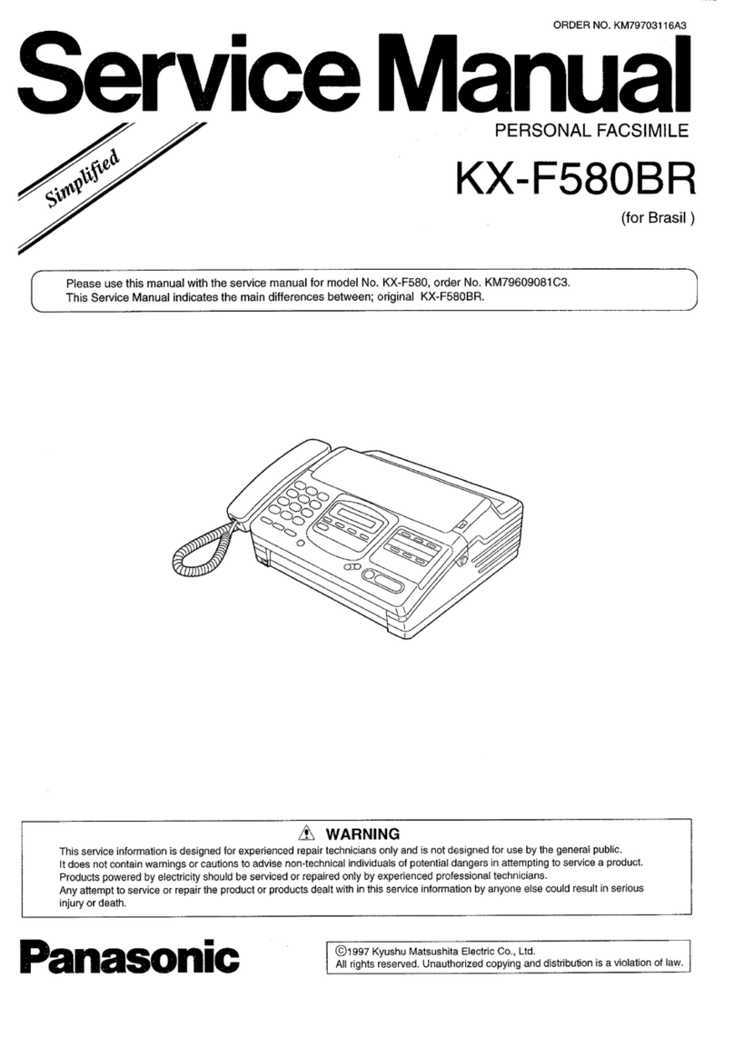 Panasonic KX-F580BR Service manual
