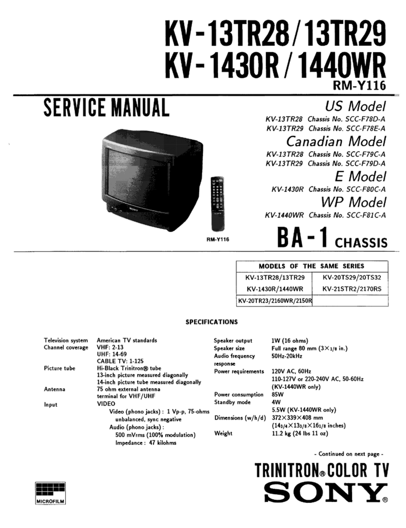 Sony Trinitron KV-13TR28 User manual