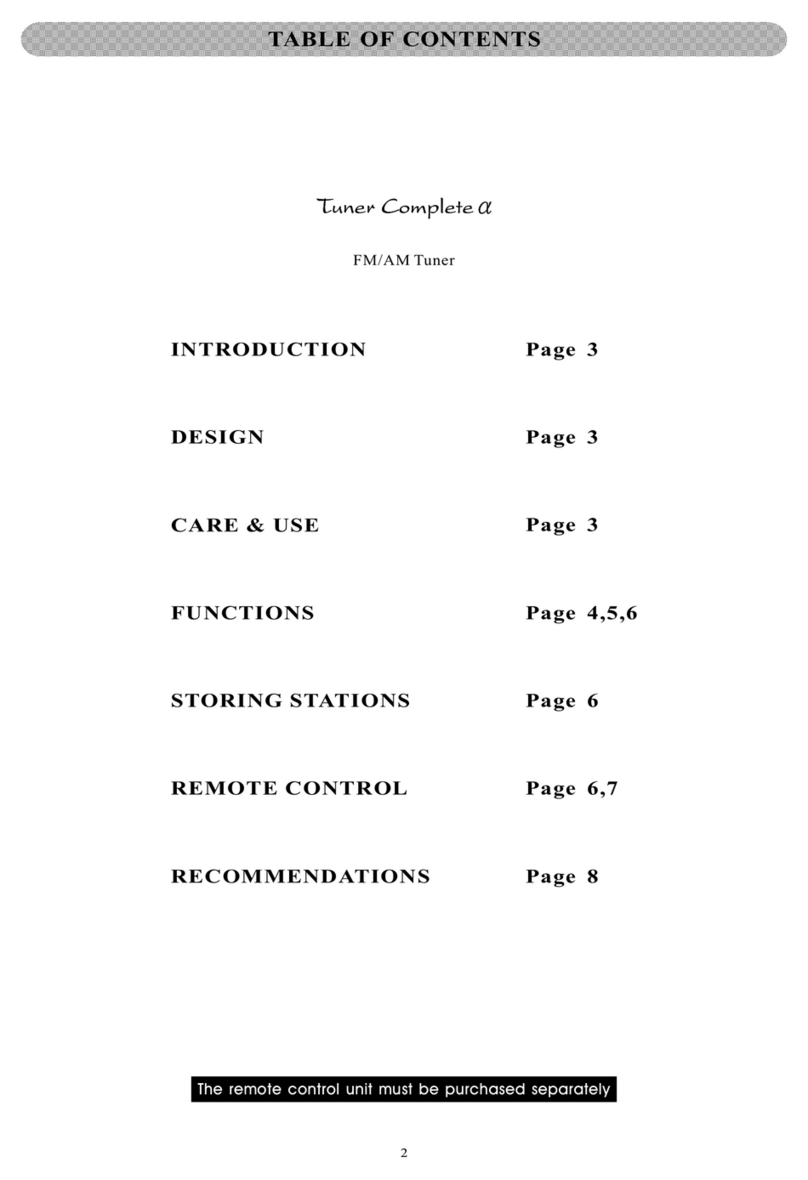 Audio Refinement Tuner complete a owner's manual