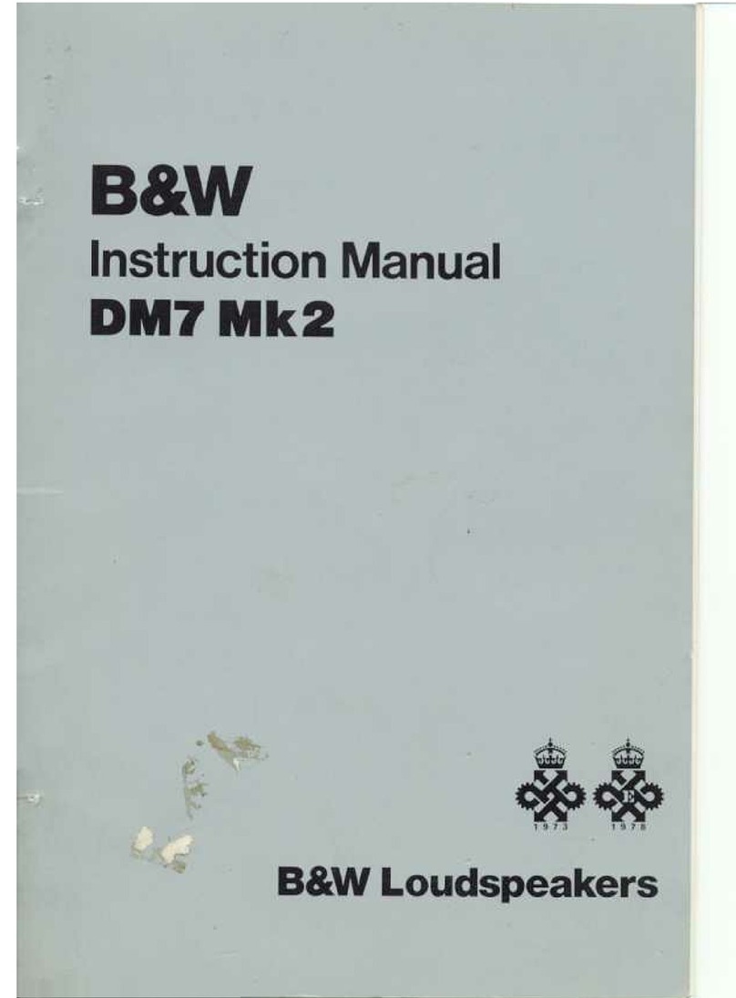 Bowers & Wilkins DM7 MK2 instruction manual