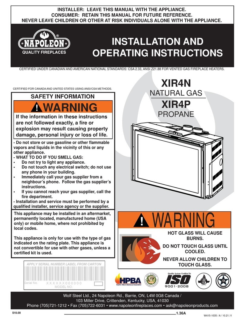 Napoleon XIR4N User manual