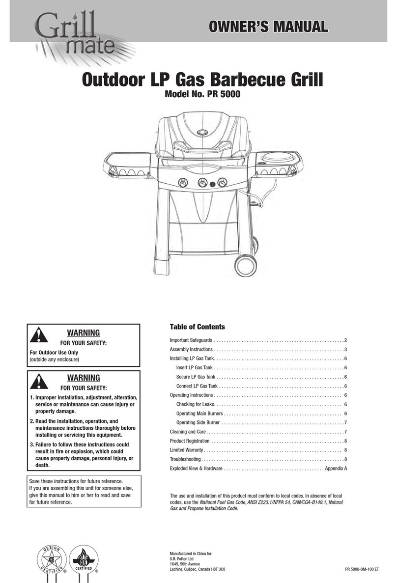 Grill Mate PR 5000 owner's manual