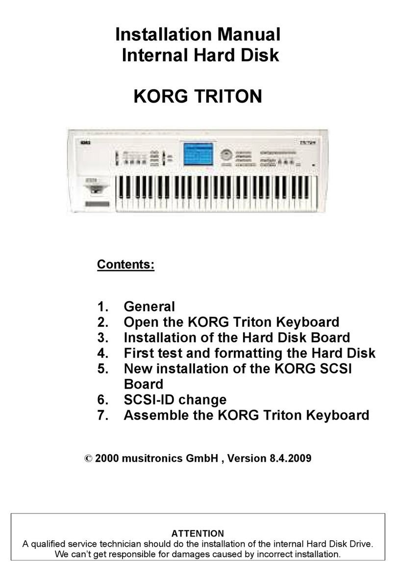 Korg Triton Studio installation manual