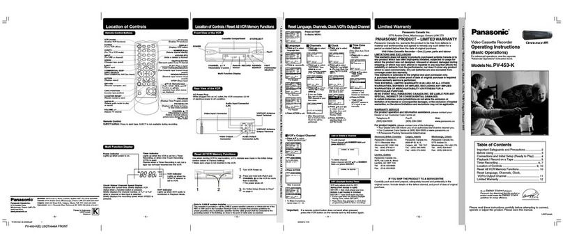 Panasonic PV-453-K User manual