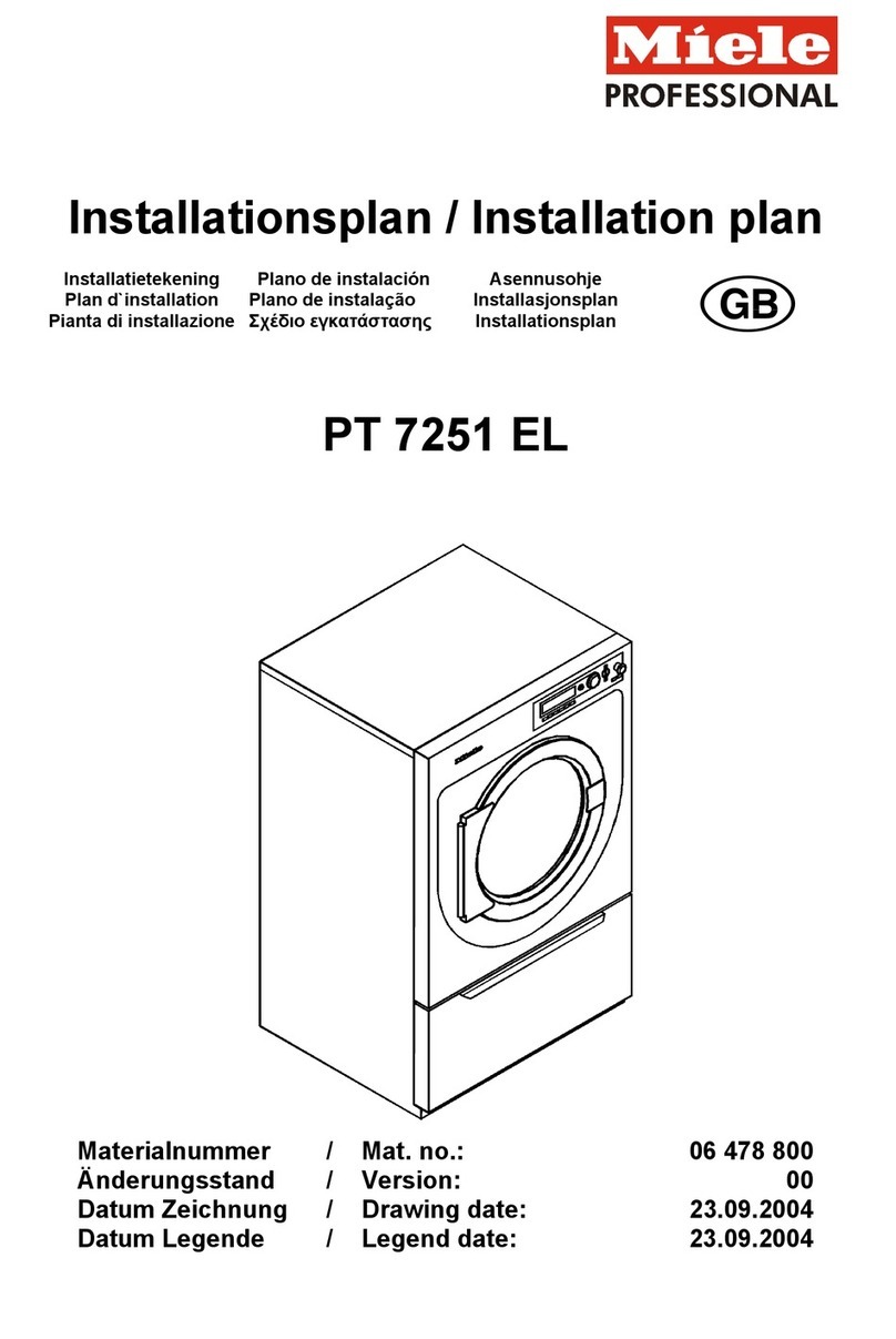 Miele PT 7251 EL Installations plan