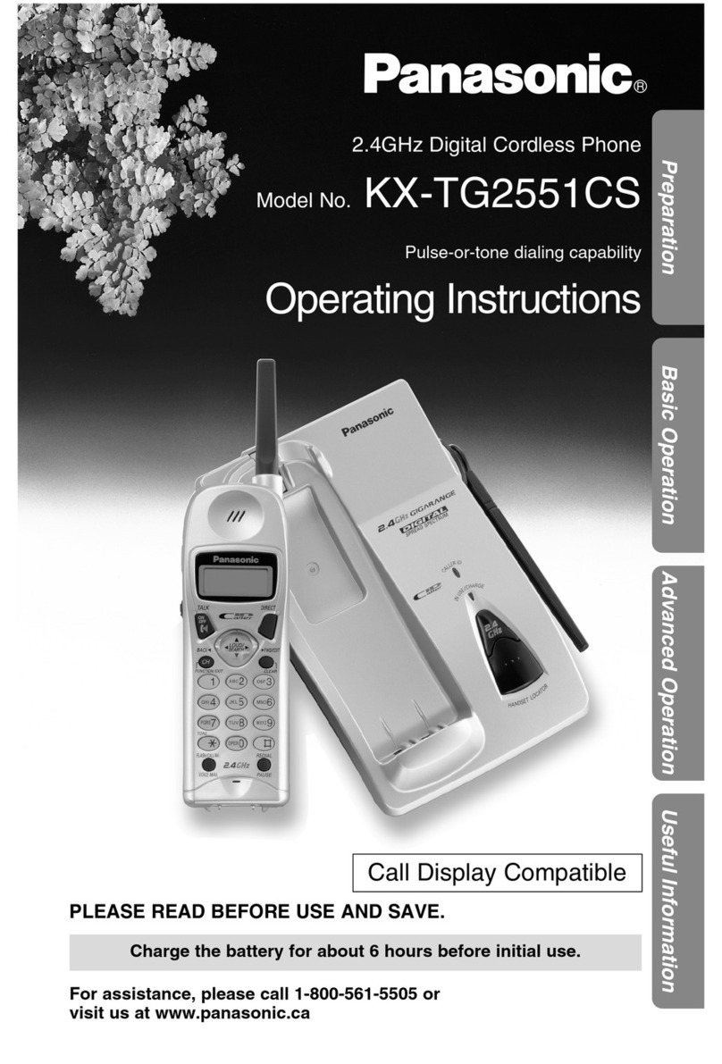 Panasonic KX-TG2551CS operating instructions