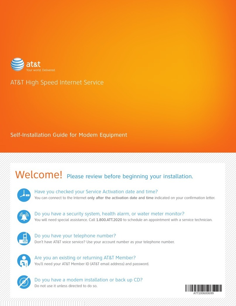 AT&T High Speed Internet Service Self-installation guide