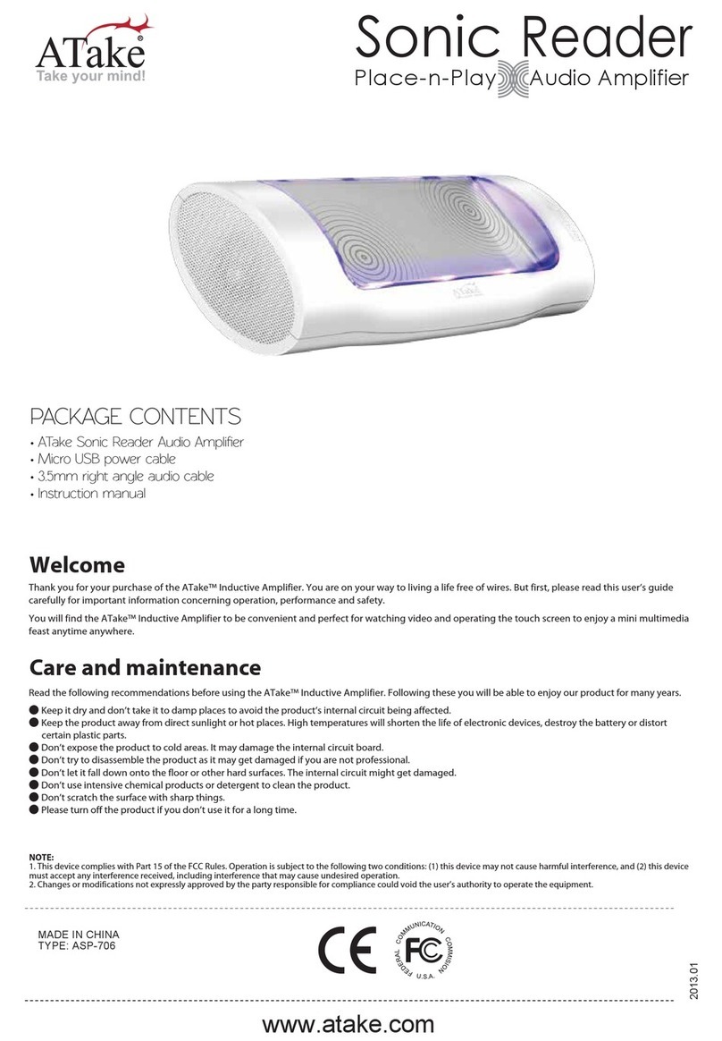 ATake Sonic Reader operating instructions