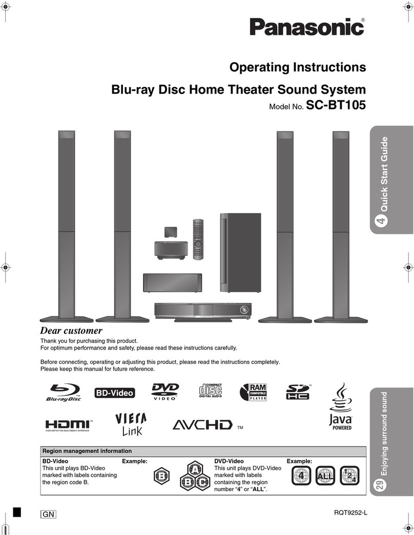 Panasonic SC-BT105 operating instructions
