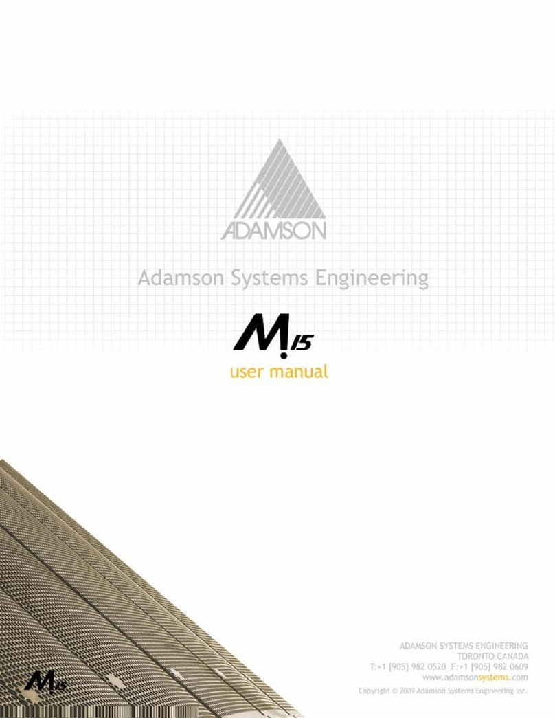 Adamson Systems Engineering M15 User manual