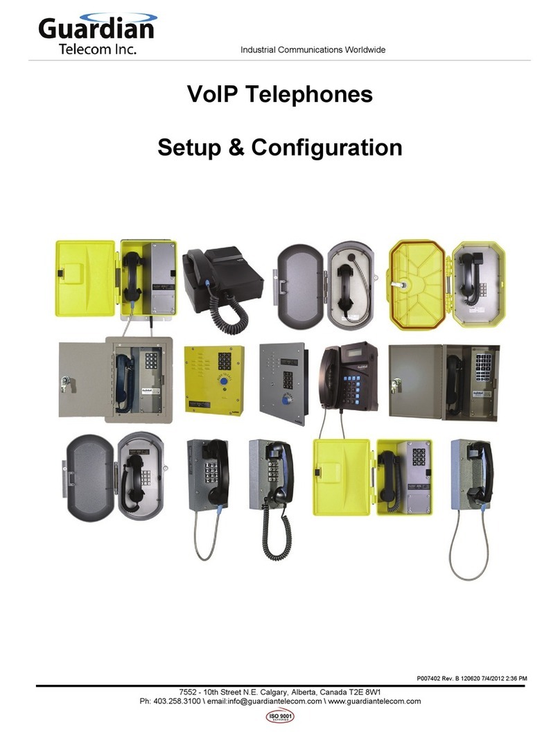 Guardian voip telephone Setup & configuration instructions
