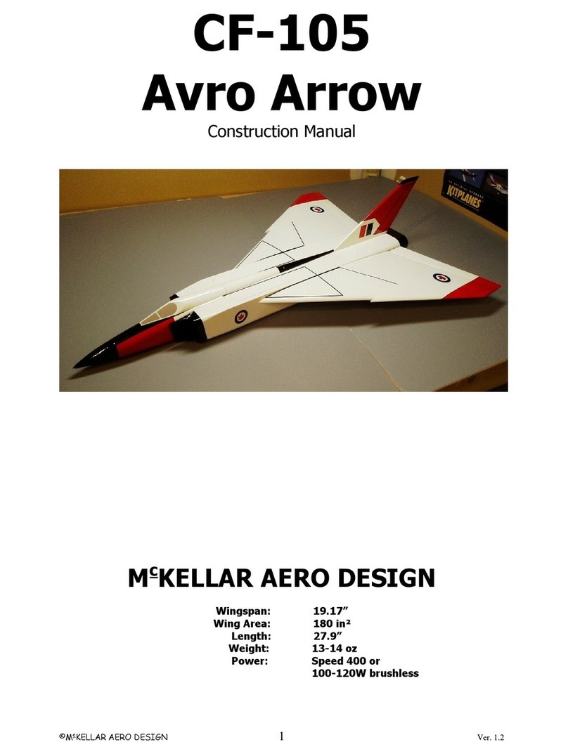 McKELLAR AERO DESIGN CF-105 Avro Arrow Construction manual McKELLAR AERO DESIGN CF-105 Avro Arrow Construction manual