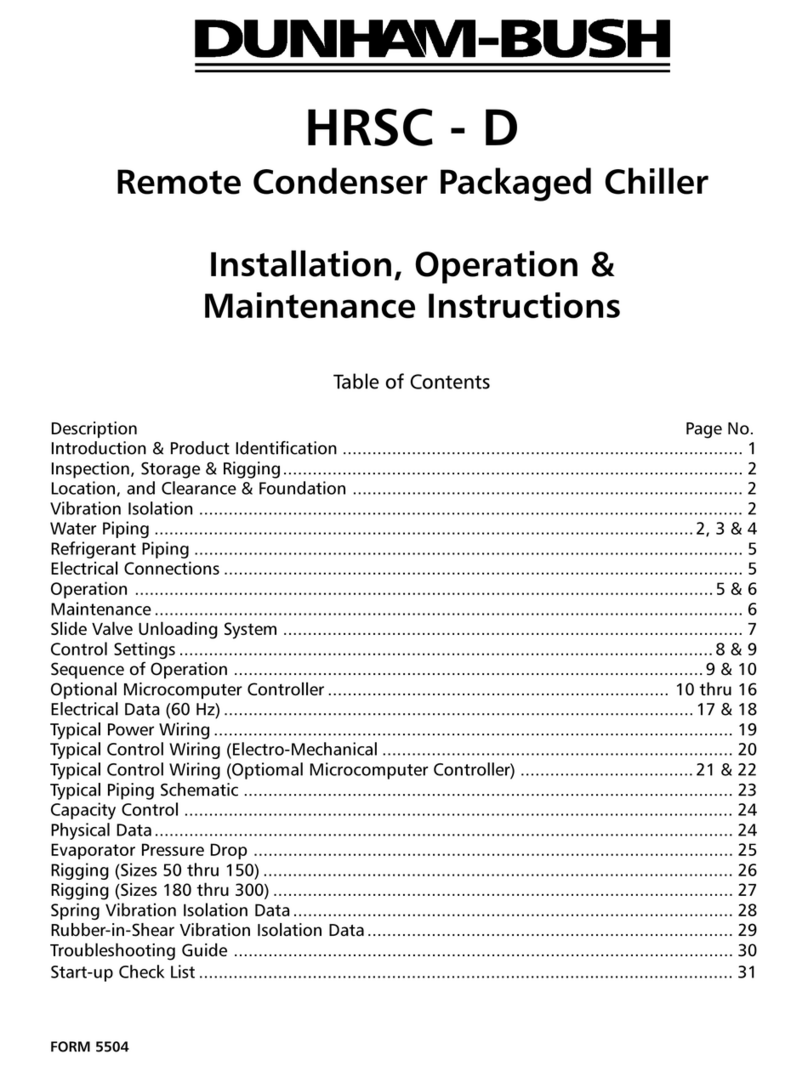 Dunham-Bush HRSC - D Operating & maintenance instructions
