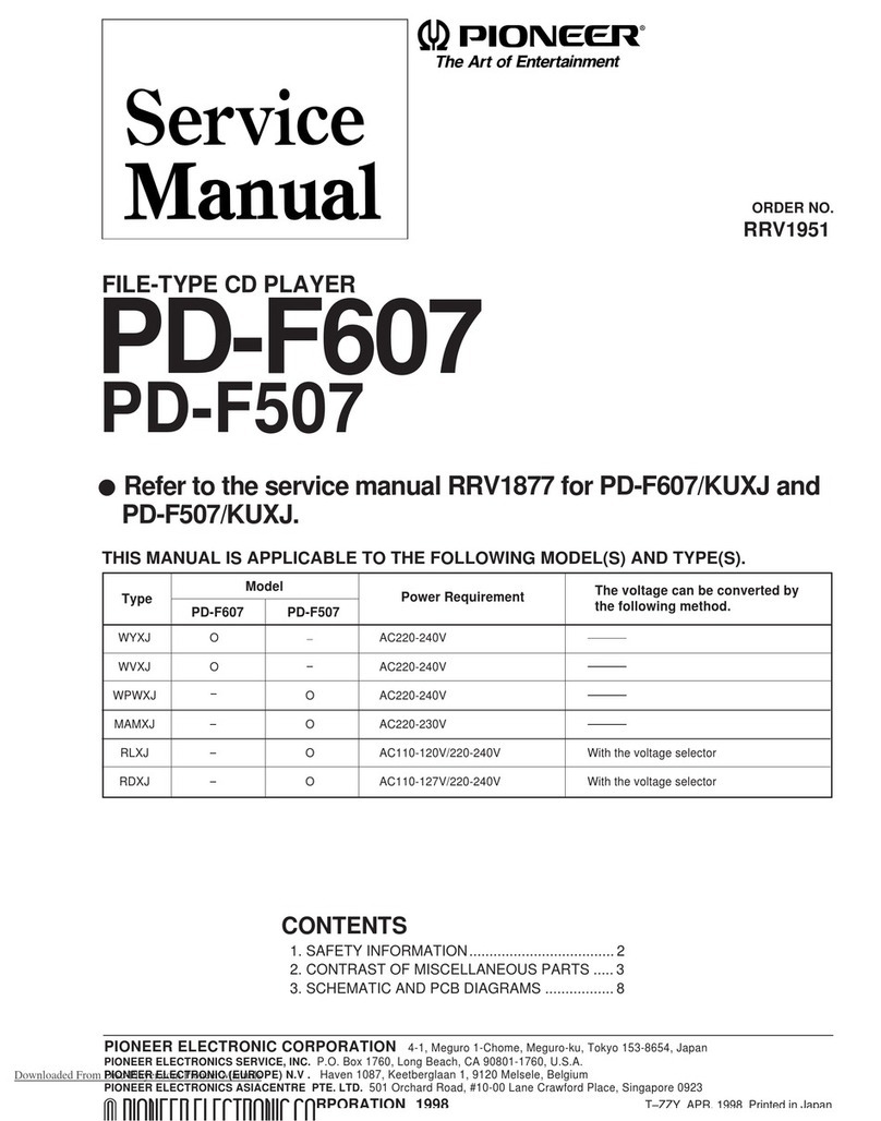 Pioneer PD-F607 User manual