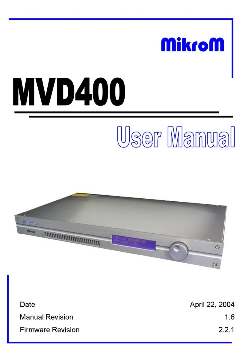 Mikrom MVD400 user manual