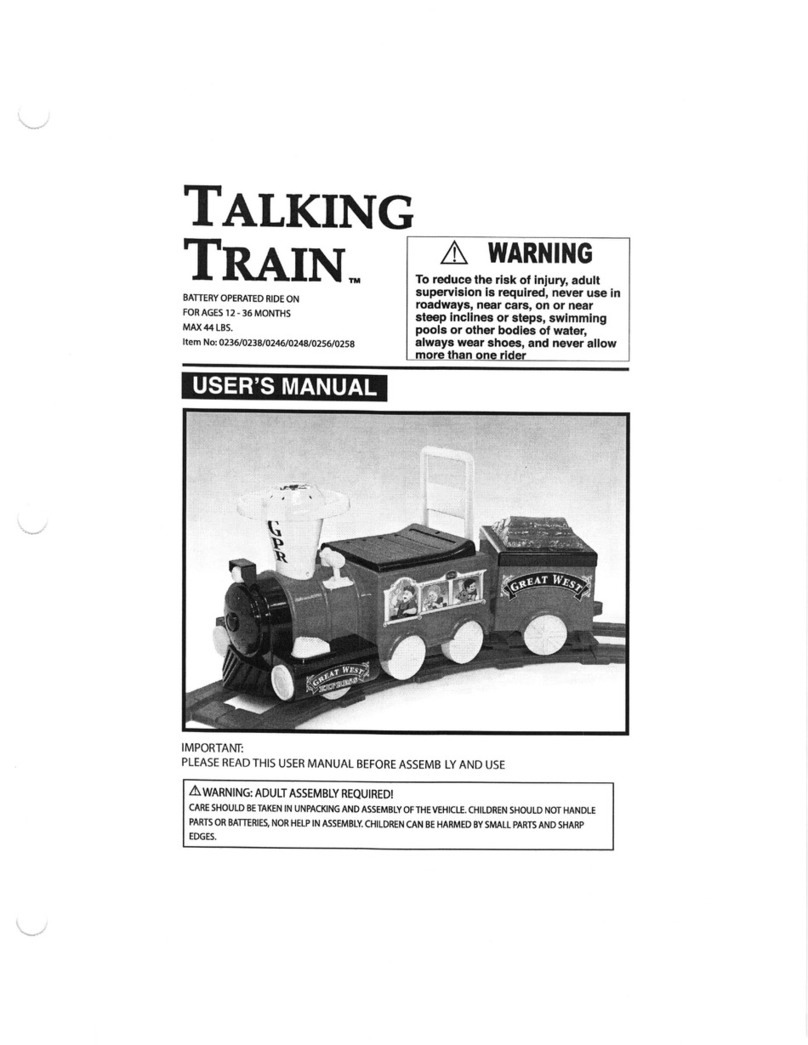 Great west Talking train user manual Great west Talking train user manual