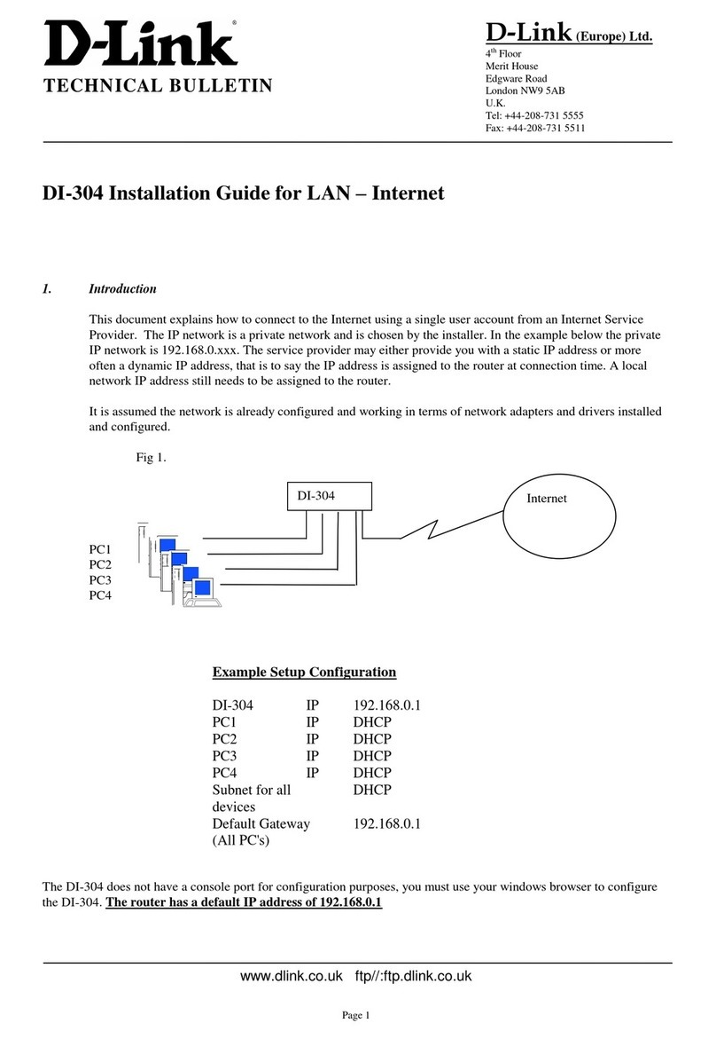 D-Link DI-304 Service manual