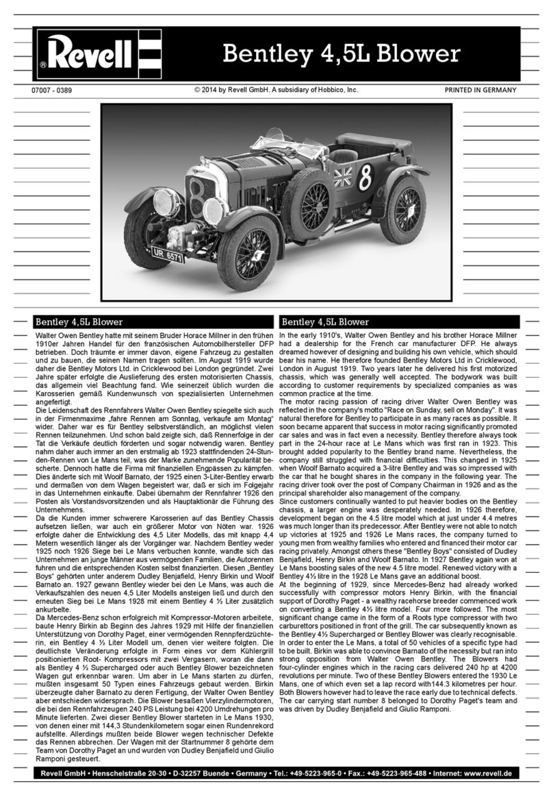 REVELL Bentley 4 user manual