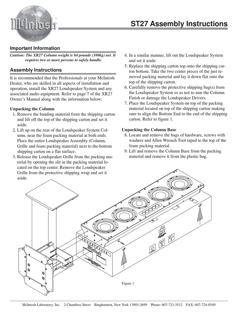 McIntosh ST27 Assembly instructions