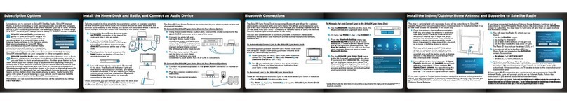 Sirius XM RAdio Lynx Home Dock quick start guide