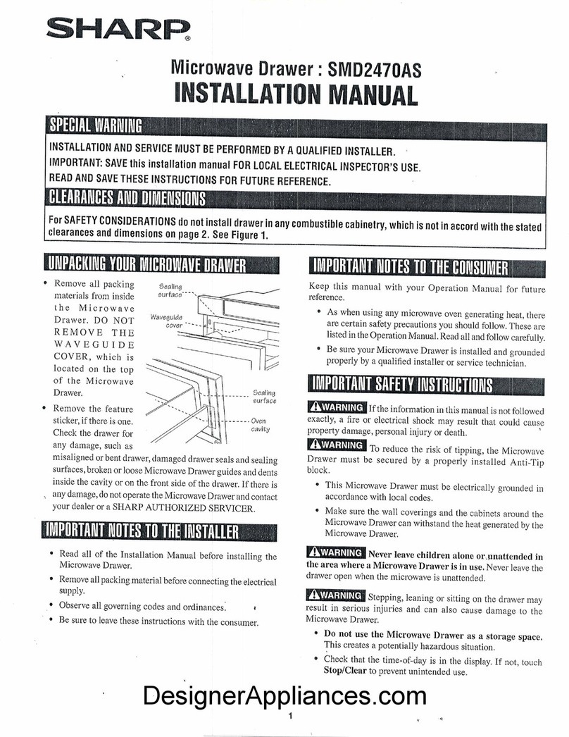 Sharp SMD2470AS Operating instructions