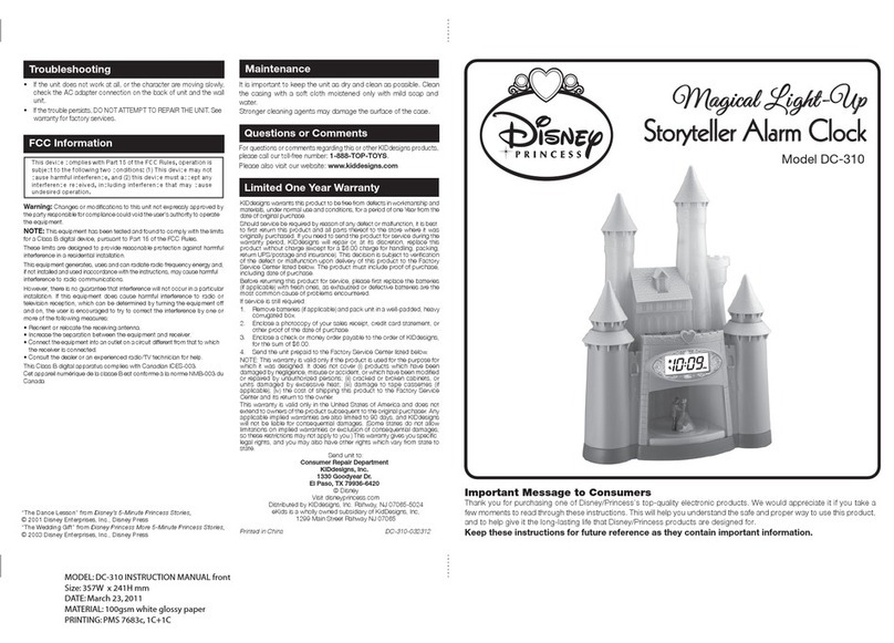 KIDdesigns DC-310 user manual