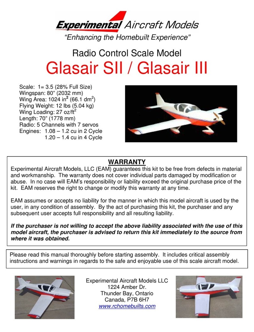 Experimental Aircraft Models Glasair SII User manual
