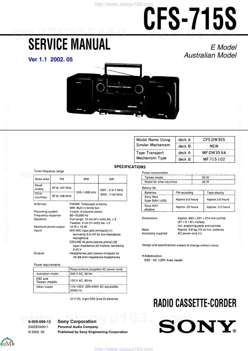 Sony CFS-715S User manual