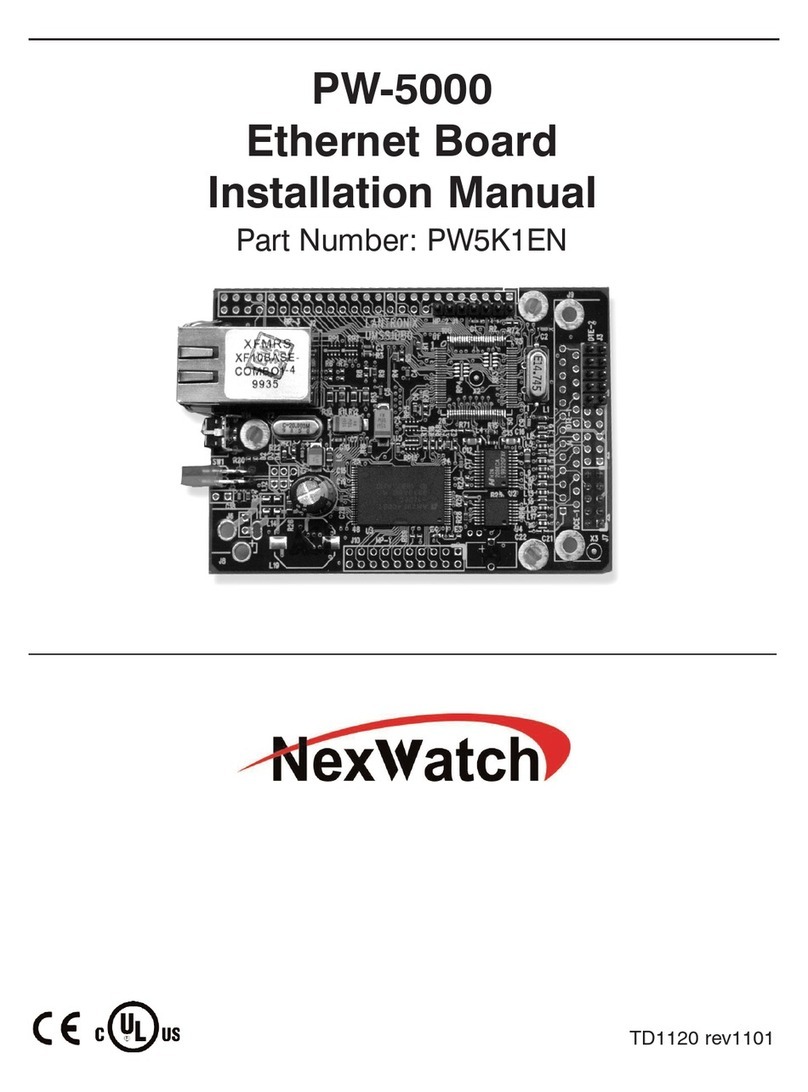 NexWatch PW-5000 PW5K1EN installation manual NexWatch PW-5000 PW5K1EN installation manual