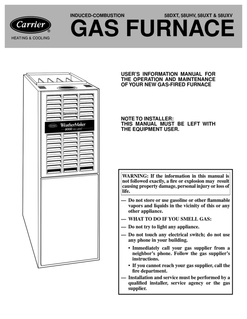 Carrier 58DXT User's information manual Carrier 58DXT User's information manual