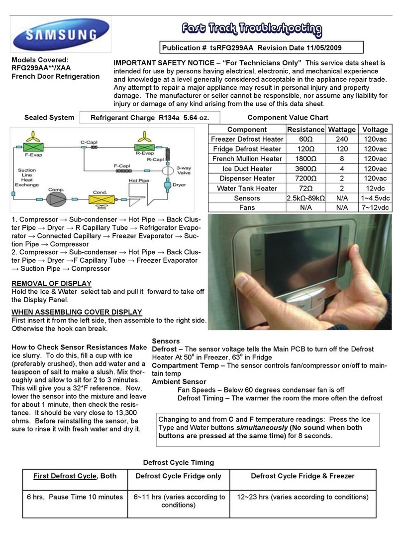 Samsung RFG299AA series Service manual