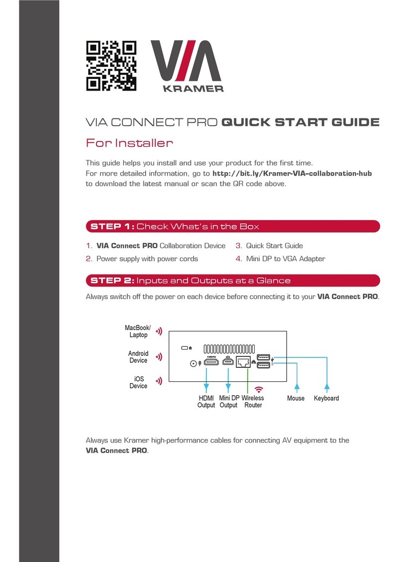 Kramer VIA CONNECT PRO User manual