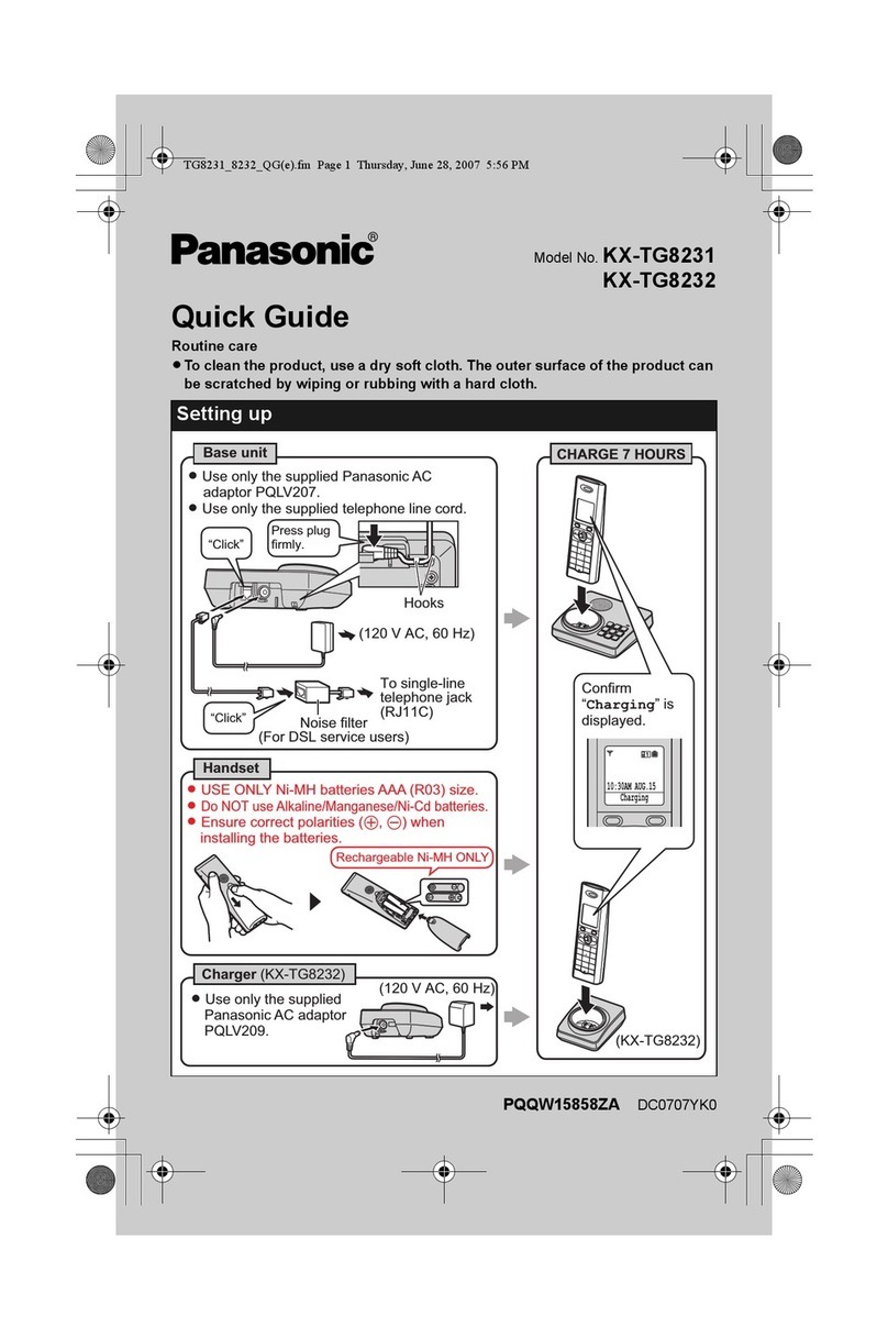Panasonic KX-TG8231 User manual