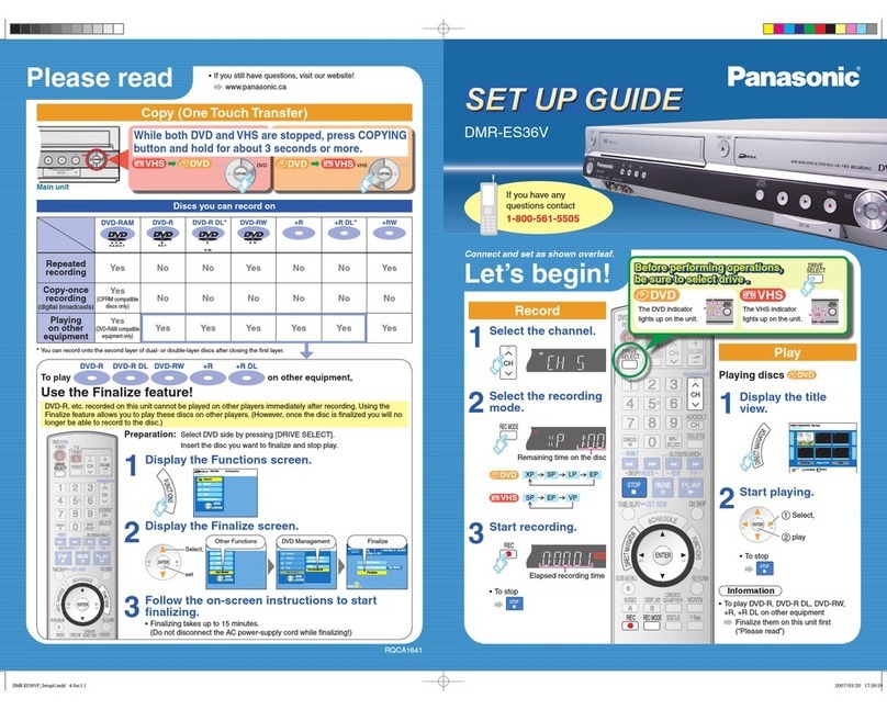 Panasonic DMR-ES36V User manual