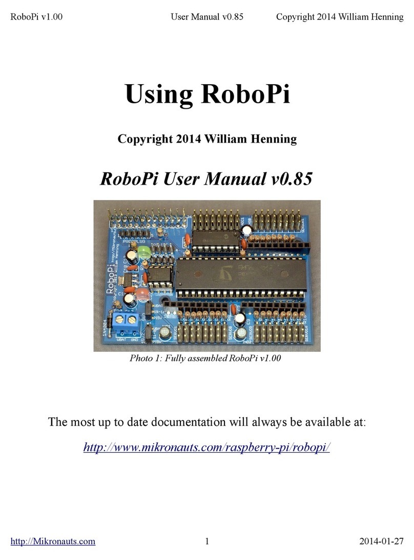 Raspberry Pi RoboPi User manual
