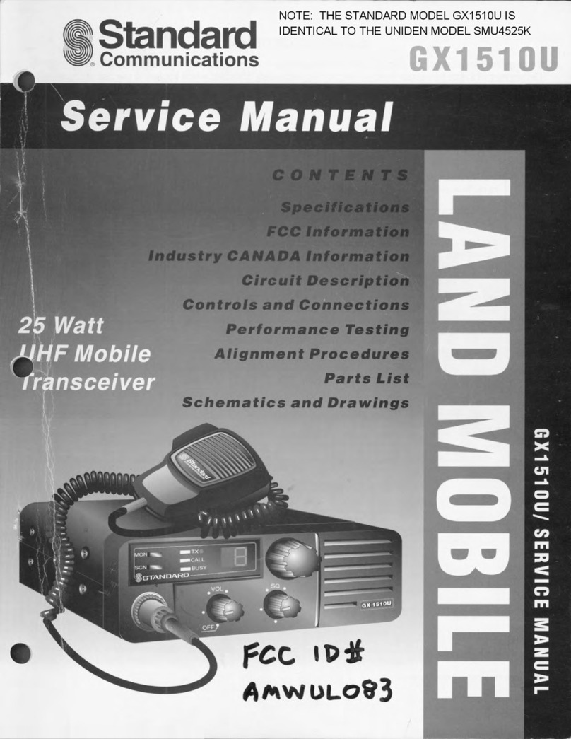 Standard Communications GX1510U Service manual Standard Communications GX1510U Service manual