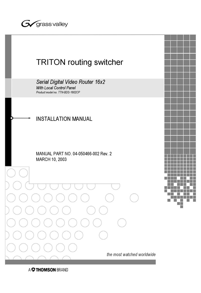 GRASS VALLEY BDS-1602CP installation manual