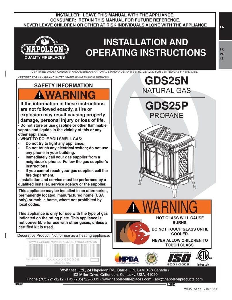 Napoleon GDS25N User manual