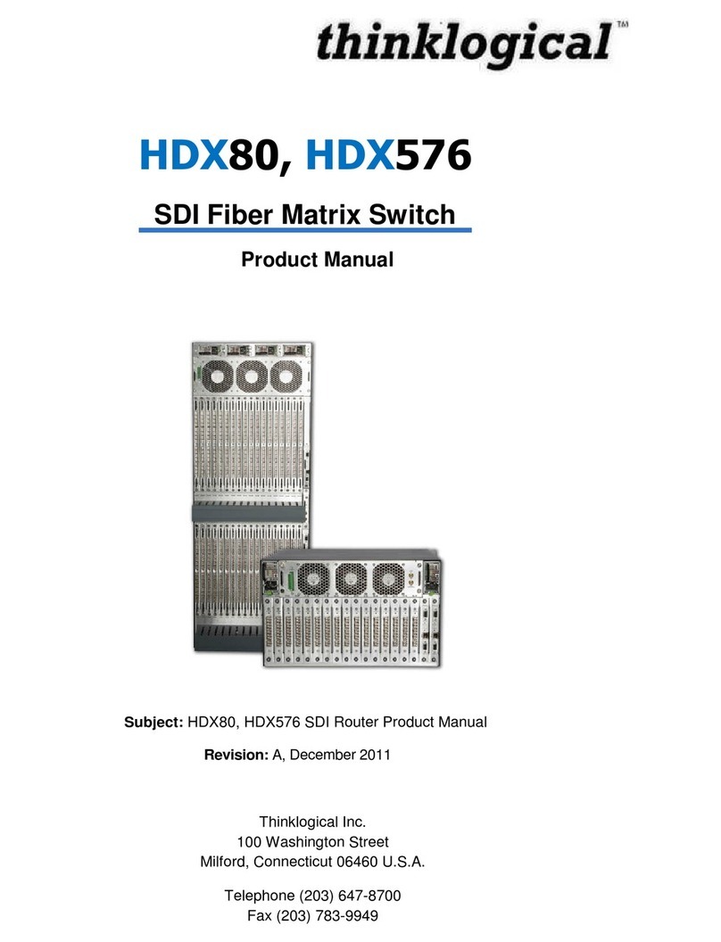 Thinklogical HDX80 product manual Thinklogical HDX80 product manual