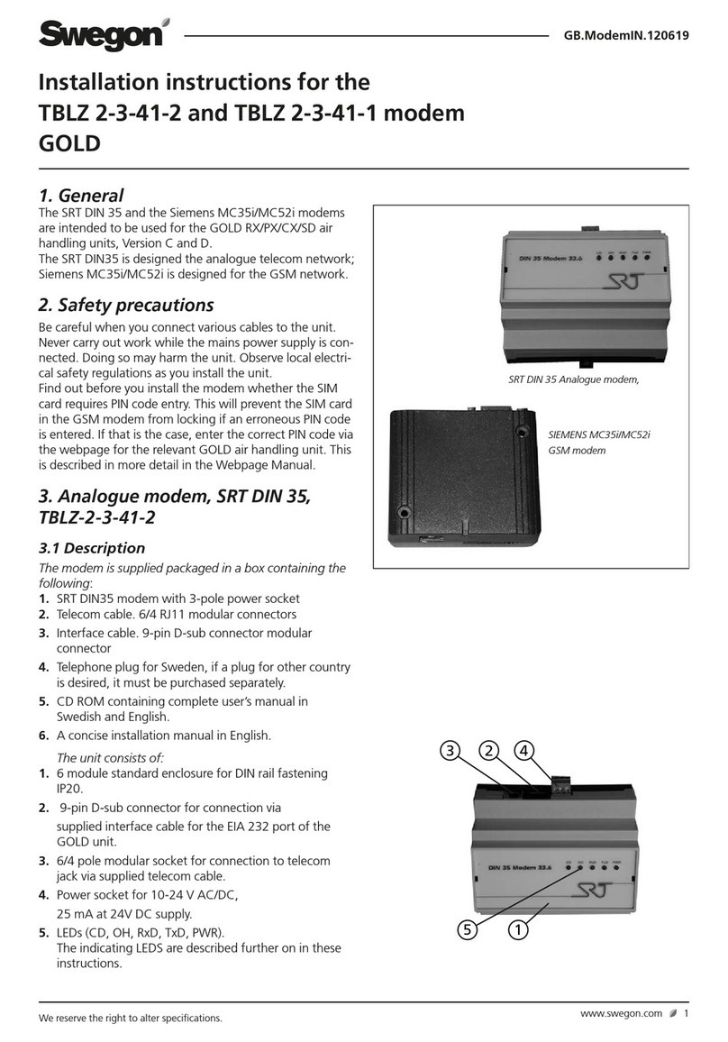 Swegon TBLZ 2-3-41-2 installation instructions