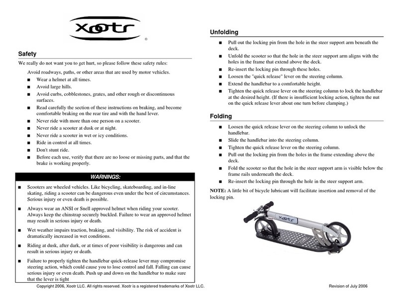 Xootr Scooter quick guide