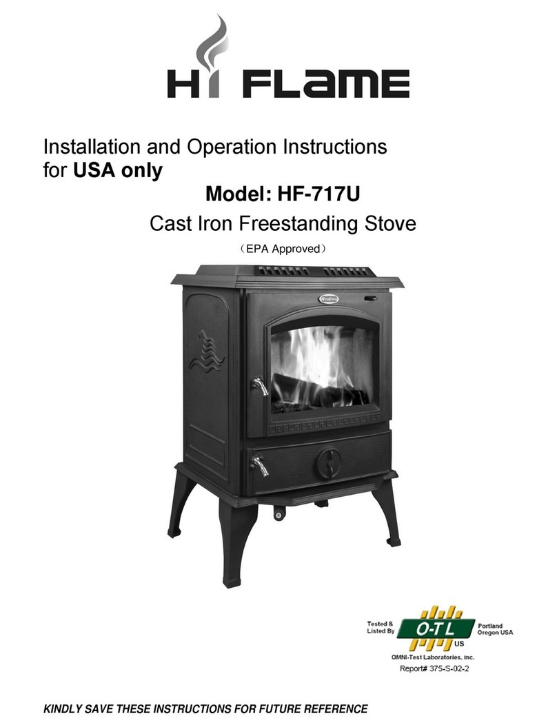 Hi-Flame HF-717U Installation and operation instructions