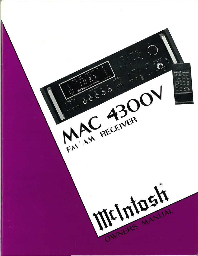 McIntosh MAC 4300V User manual McIntosh MAC 4300V User manual
