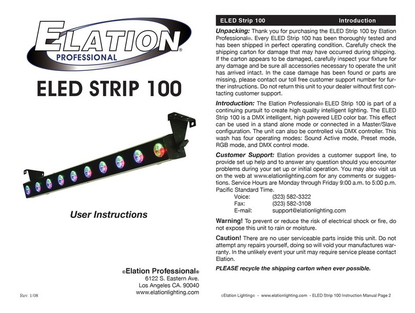 Elation ELED STRIP 100 User manual