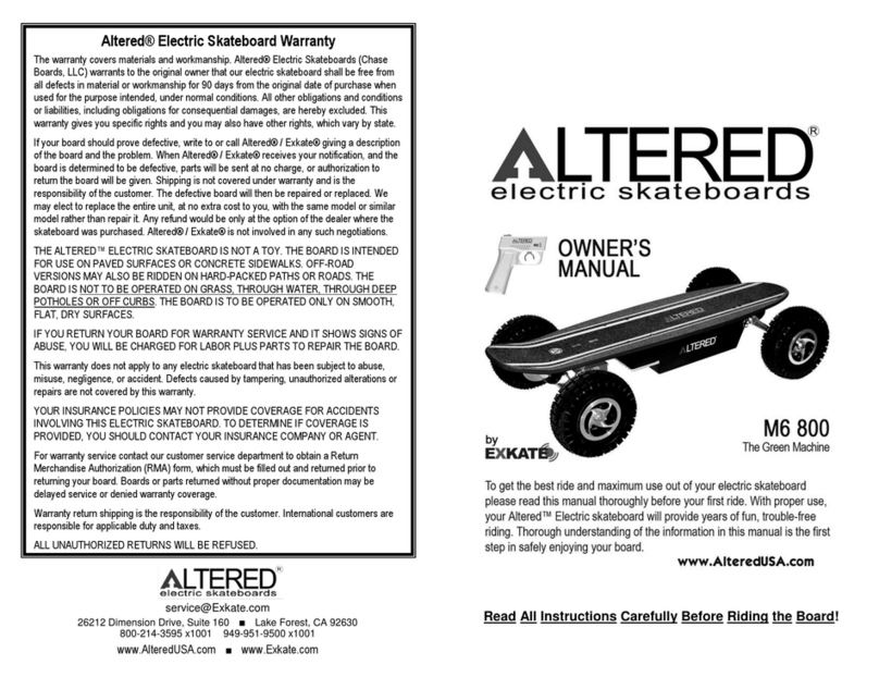 Altered M6 800 Green Machine User manual