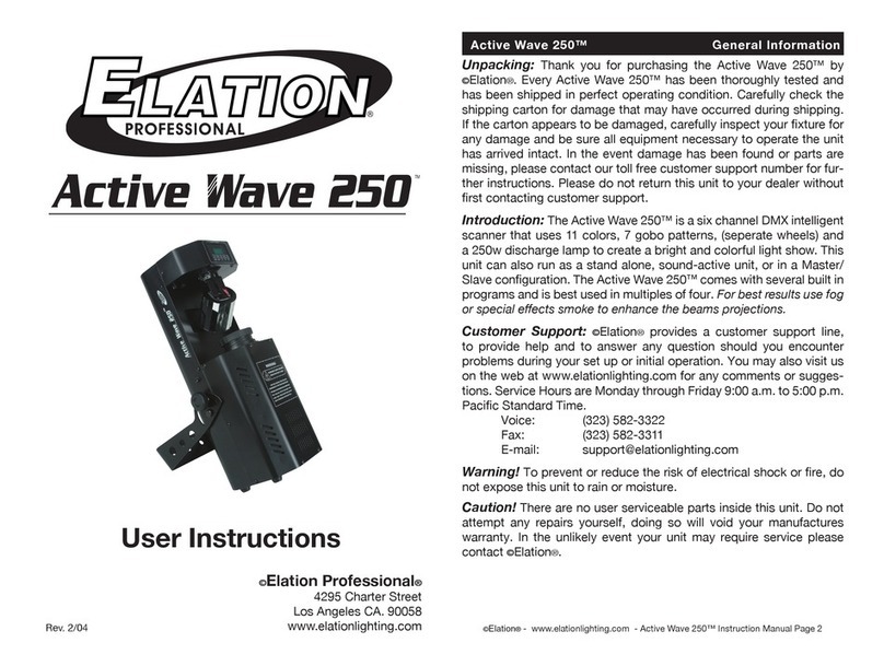 Elation Active Wave 250 User instructions