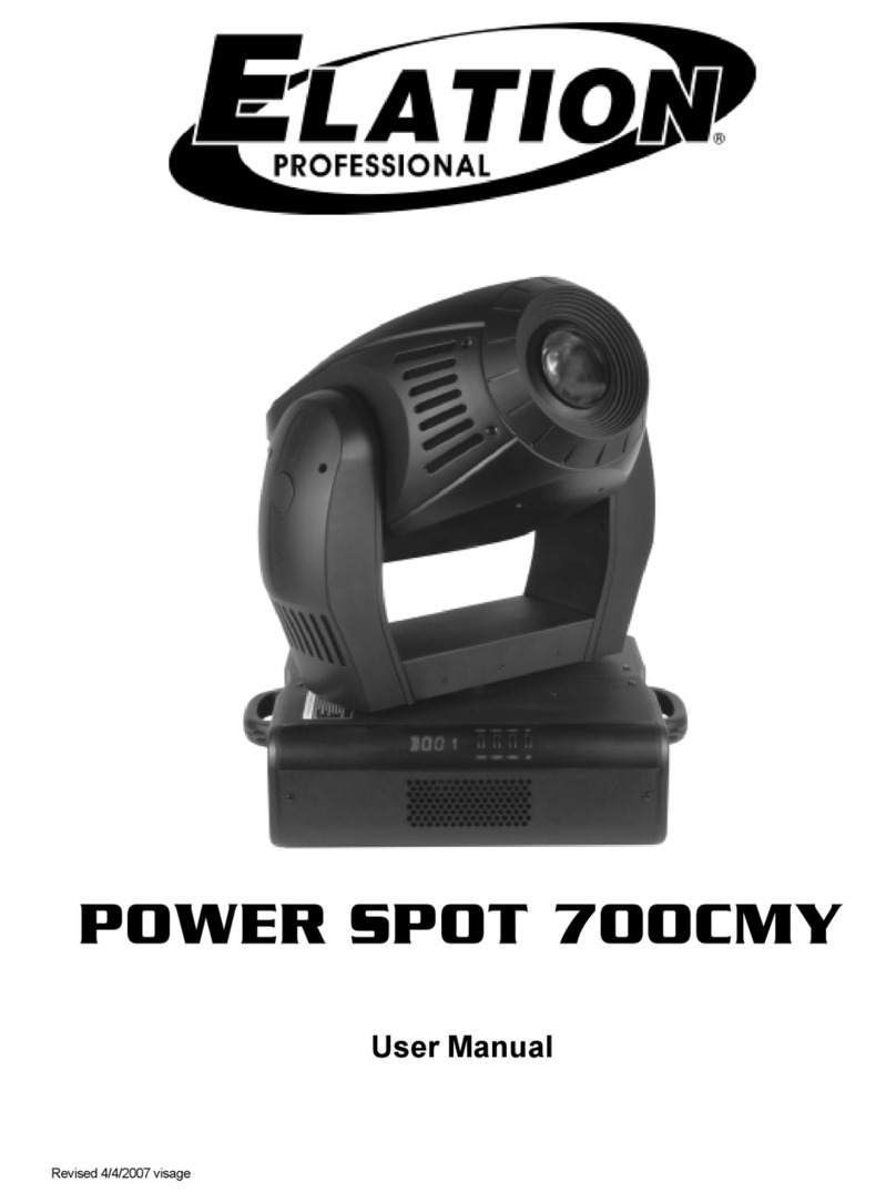Elation POWER SPOT 700CMY User manual Elation POWER SPOT 700CMY User manual